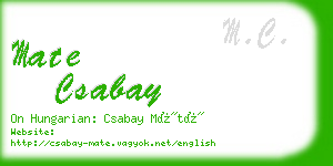 mate csabay business card